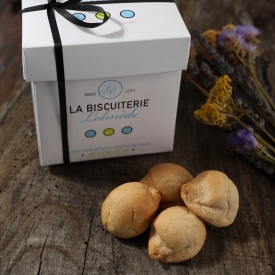 LA BOÎTE DE 500GR DE MACARONS NATURE  - La Biscuiterie Lolmede