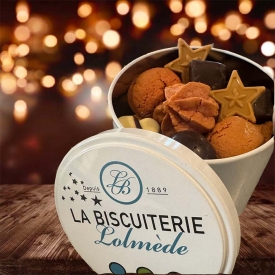 LA BOÎTE RONDE MACARONS ET CHOCOLATS - La Biscuiterie Lolmede