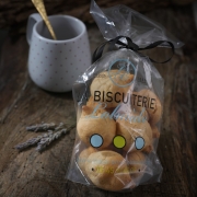 LE SACHET DE 12 MACARONS NATURE - Les sachets de macarons - La Biscuiterie Lolmede