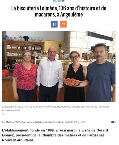 La Biscuiterie Lolmede : La presse en parle - la Biscuiterie Lolmede 136 ans